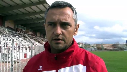 Jean-Luc Vannuchi l'entraîneur du FCM avant le déplacement à Monaco