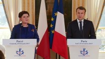 Déclaration conjointe du Président de la République Emmanuel Macron et de la Présidente du Conseil des Ministres de Pologne Beata Szydło