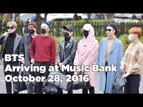 161028 BTS (방탄소년단) arriving at Music Bank @Kpopmap