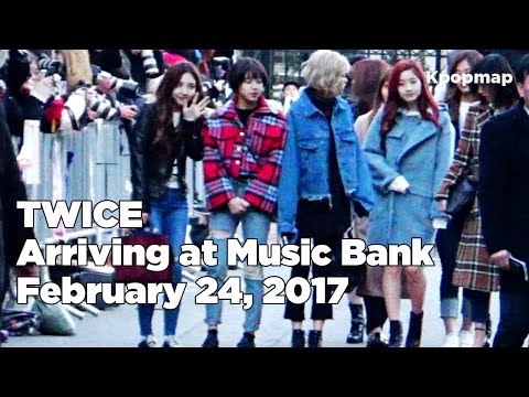 170224 TWICE (트와이스) arriving at Music Bank @Kpopmap