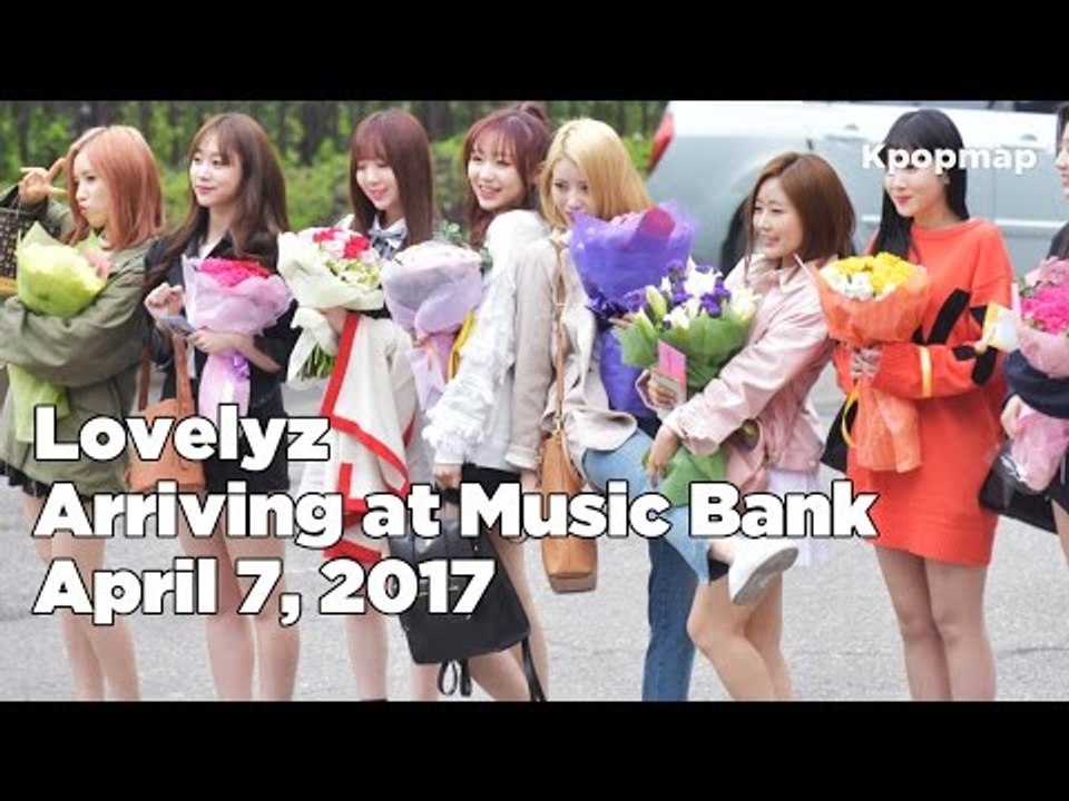 170407 Lovelyz (러블리즈) arriving at Music Bank @Kpopmap