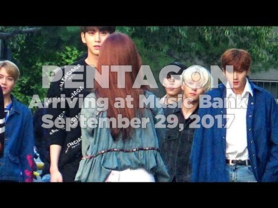 170929 PENTAGON (펜타곤) arriving at Music Bank @Kpopmap