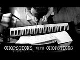 Man Plays Chopsticks on the Piano Using... Chopsticks