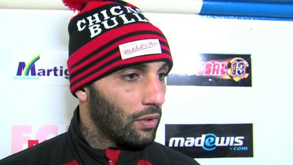 La réaction du défenseur martégal David Canet aprrès le succès face à la réserve de l'OM