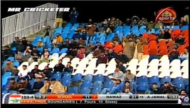 Sohail Tanveer Hit 2 Sixs and 1 Four in National T20 Cup Thrilling Last Over 16 Runs need 1 in Over - YouTube