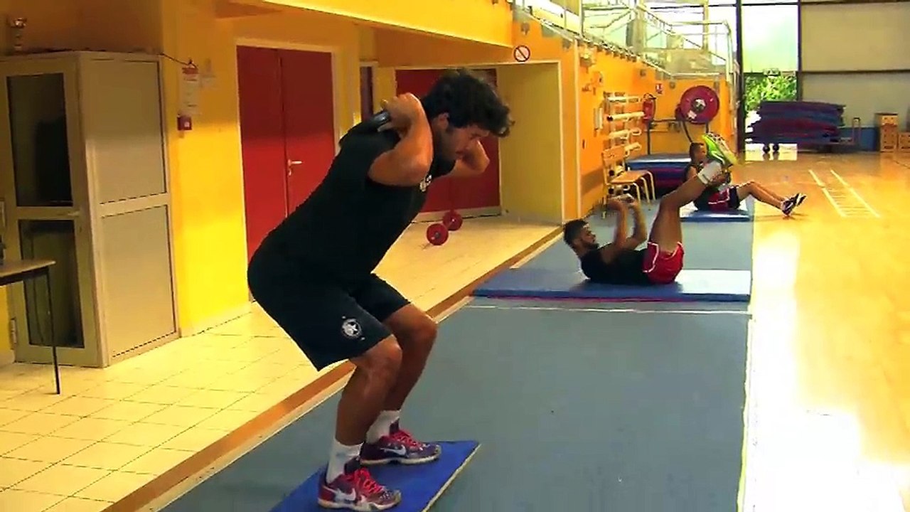 Grosse séance de musculation pour les martégaux hier après-midi à Julien Olive