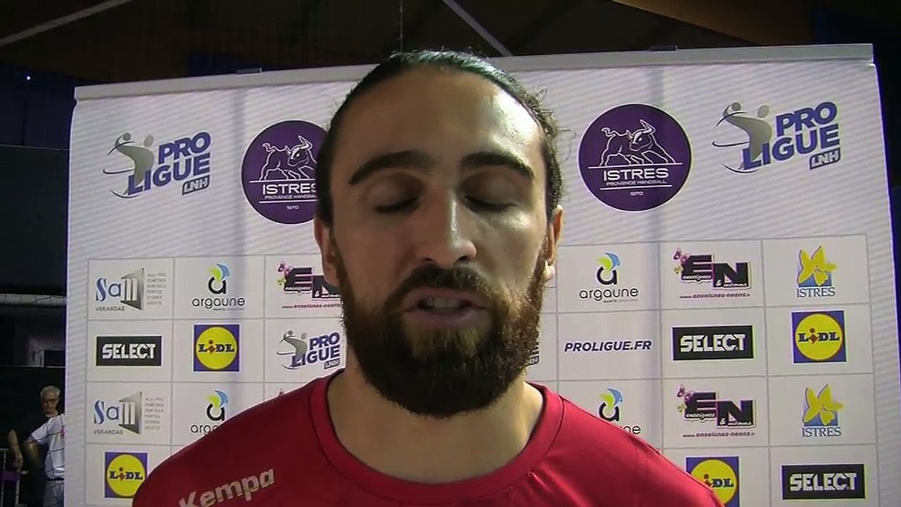 L'avant match Istres-Massy avant le capitaine et l'entraîneur d'Istres Provence Handball