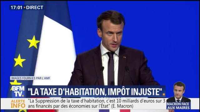 Macron devant les maires : La taxe d'habitation est un impôt profondément injuste