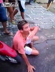 brutally beaten thief
