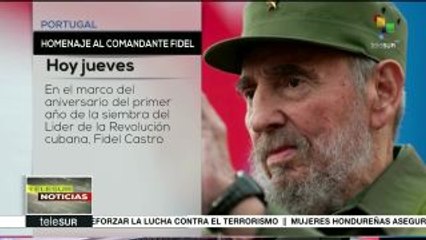 Rendirán en Portugal homenaje a líder cubano Fidel Castro