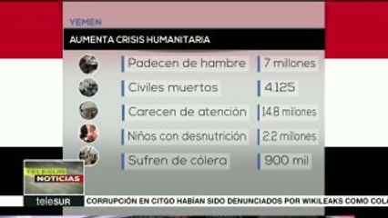 Bloque saudí profundiza la crisis humanitaria en Yemen