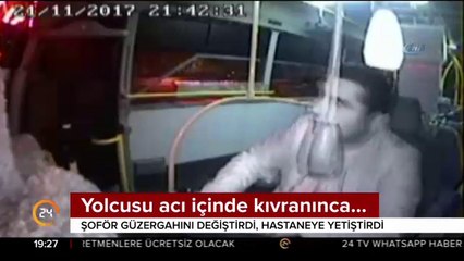 Yolcu acı içinde kıvrandı