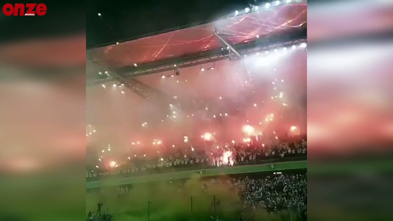 Grosse bataille de fumigènes en Pologne !