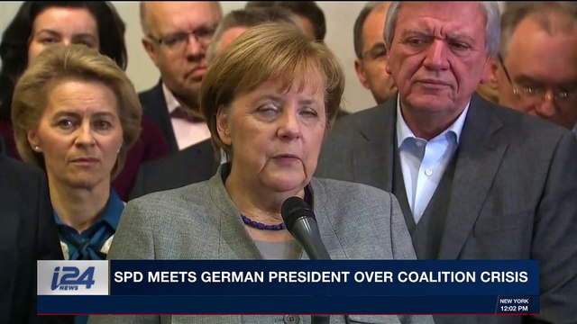 i24NEWS DESK | SPD meet German president over coalition crisis | Thursday, November 23rd 2017