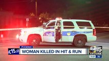 Woman hit and killed in Phoenix hit and run crash