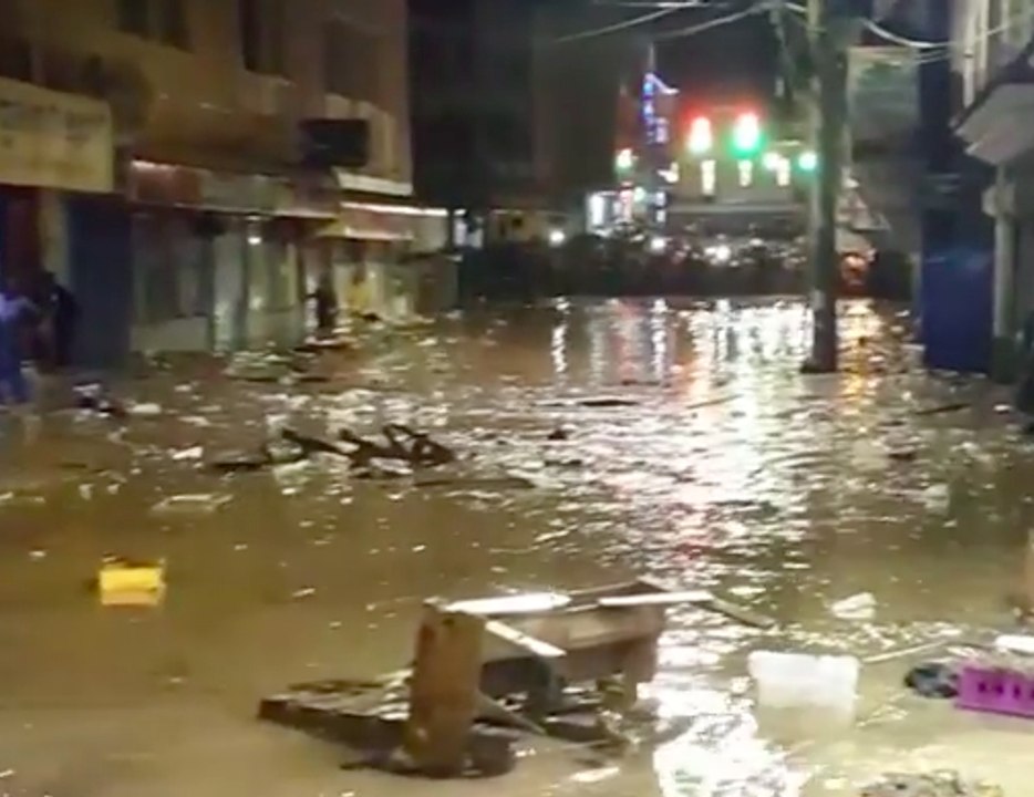 Flooding Swamps Streets in Jamaica's Montego Bay