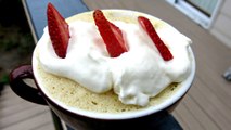 STRAWBERRIES  CREAM MUG CAKE RECIPE