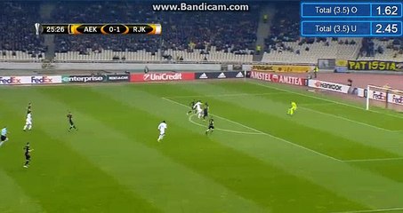 Alexandar Gorgon 2nd Goal - AEK 0-2 Rijeka - 23.11.2017