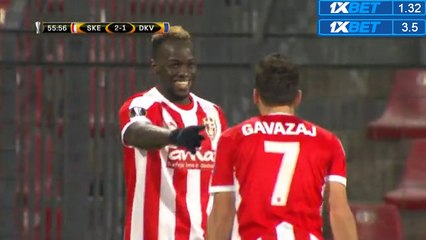 Ali Sowe Goal - Skenderbeu 3-1 Dynamo Kyiv 23.11.2017