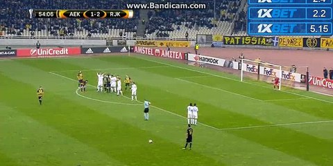 Lazaros Goal - AEK 2-2 Rijeka 23.11.2017