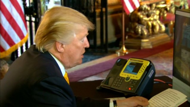 President Trump delivers lunch to the coast guard and calls military on Thanksgiving