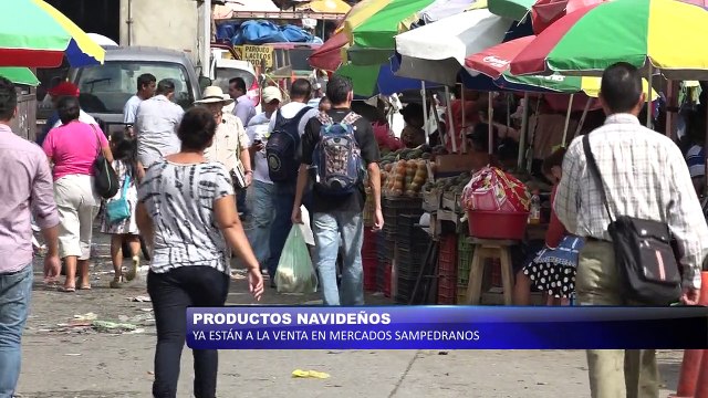 Productos navideños ya están a la venta en mercados sampedranos