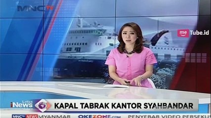 Bangunan Syahbandar Rusak Ditabrak Kapal Jetliner