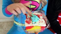 Bad Baby Real Food Fight Victoria vs Annabelle & Freak Daddy Toy Freaks | Superheroes | Spiderman | Superman | Frozen Elsa | Joker