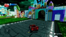 Disney Pixar Cars. Race in the Disneyland. Lightning McQueen and Mater