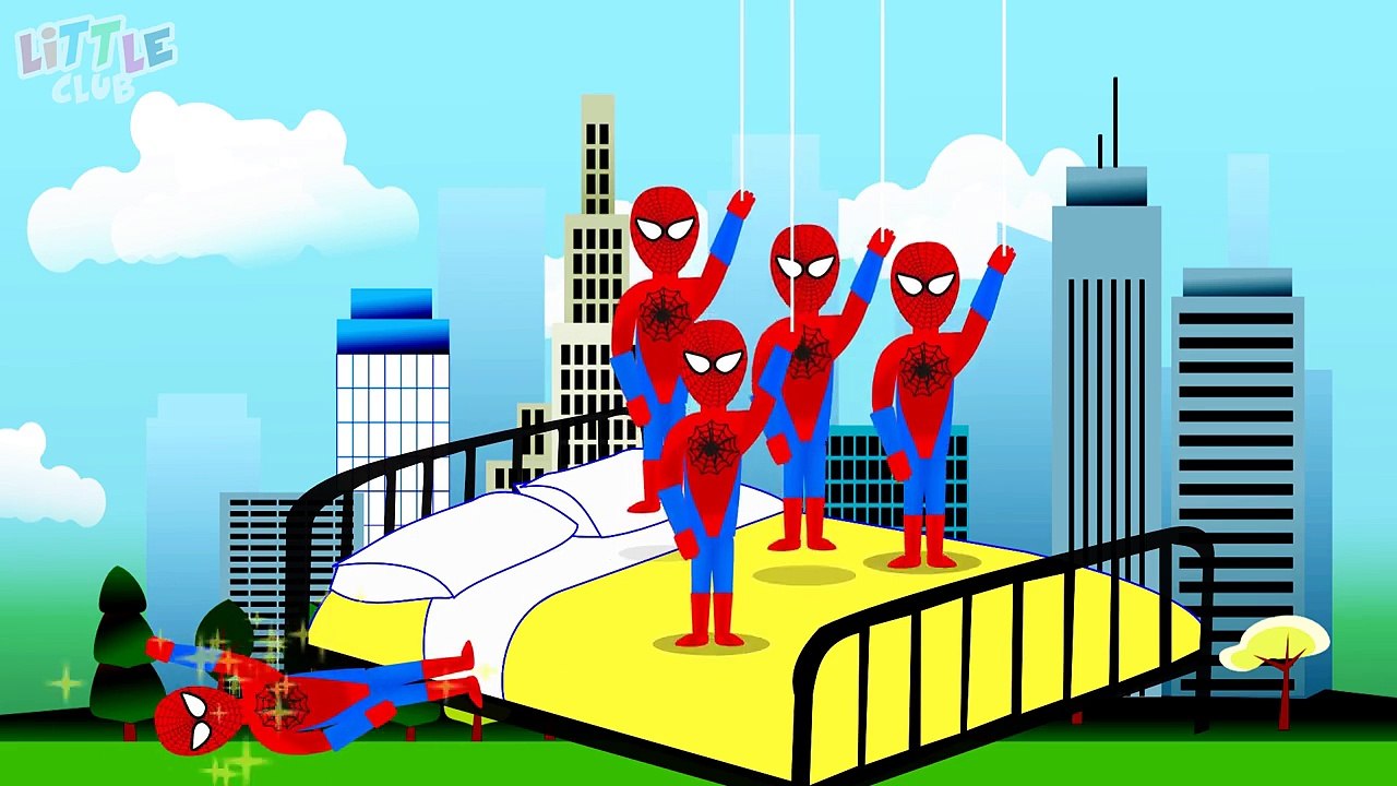 Five Little Spiders Jumping on the Bed - Nursery Rhyme for Kids