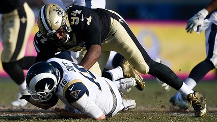Cameron Jordan crushes Jared Goff for big sack