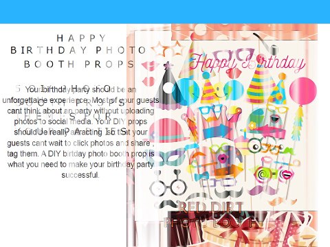 5 DIY photo booth props themes for your parties.