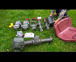 Funny BABY Unboxing And Assembling The POWER WHEEL Ride On TANK