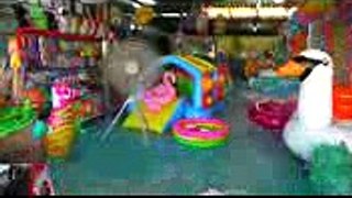 Baby playing in water park and bought a new car Funny Video for kids and for children.