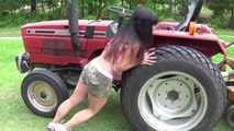 Awesome Tractor Driven by Lady - Best Modern Farm Tractor v