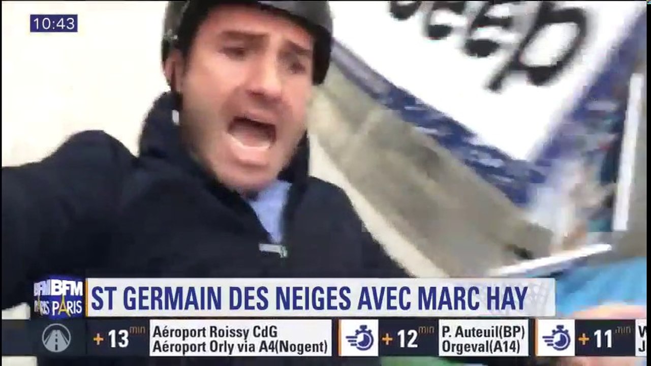 Notre journaliste a testé une drôle de luge volante à "Saint-Germain des neiges" à Paris