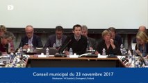 Conseil municipal du 23 novembre 2017 - 1ère partie