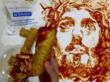 Welsh Artist Paints Portrait of Jesus Using Sausage Roll