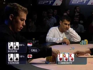 Noah Boeken Exclusive -  EPT 1 - Boeken takes a small pot vs Vaswani  PokerStars.com