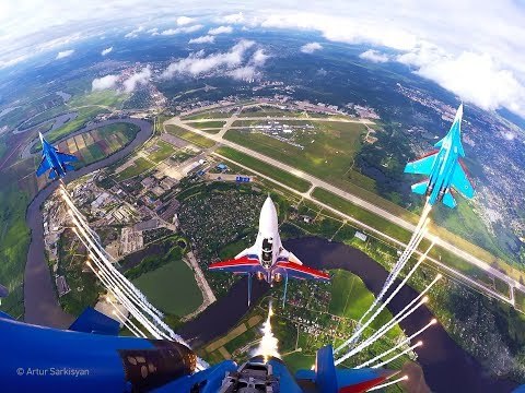 The Russian Knights at MAKS 2017 International Airshow