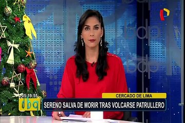 Cercado: sereno salva de morir tras aparatoso accidente