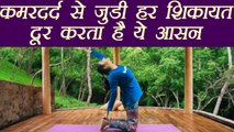 Yoga for back pain | कमर से जुडी हर शिकायत दूर करता है  अर्ध उष्ट्रासन | Ardha Ustrasana | Boldsky