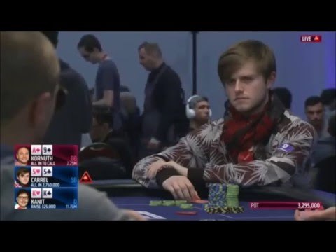 3 way all-in for the EPT Dublin €25k High Roller crown! | PokerStars
