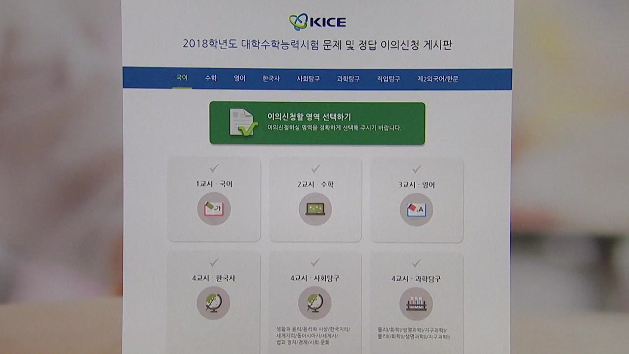 수능 이의신청 하루 만에 240여 건...사회탐구 가장 많아 / YTN