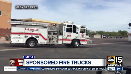 Mesa Fire Department allowing private businesses to sponsor trucks