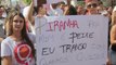 Manifestação pelo fim da violência contra a mulher reúne centenas de pessoas na cidade de Sousa