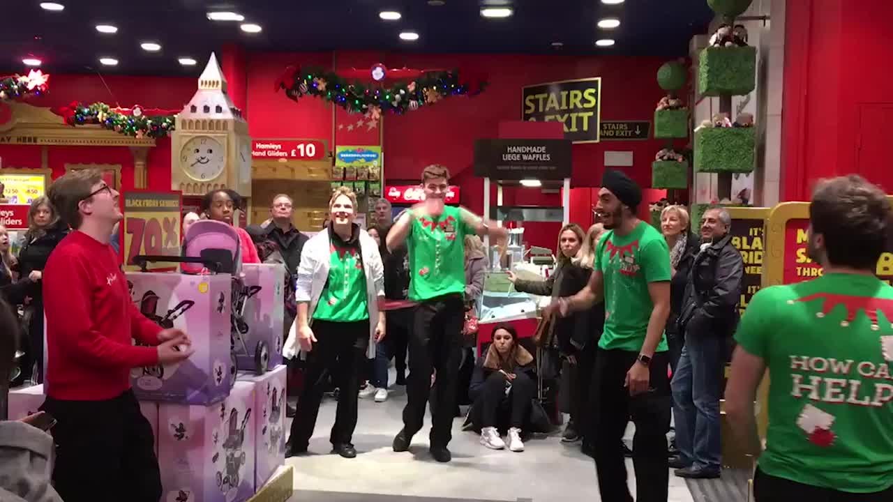 WATCH: Hamleys Staff Keep Children Calm During Oxford Street Lockdown