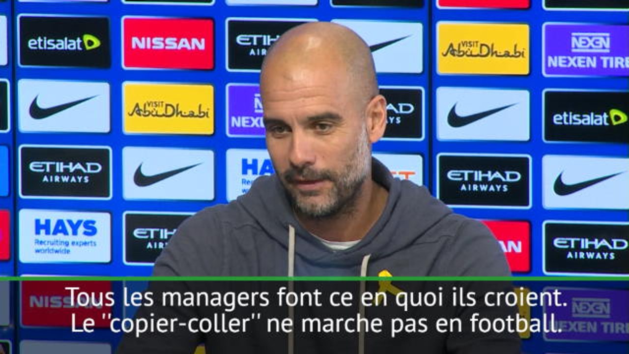 13e j. Guardiola ''Le copiercoller, ça ne marche pas en football