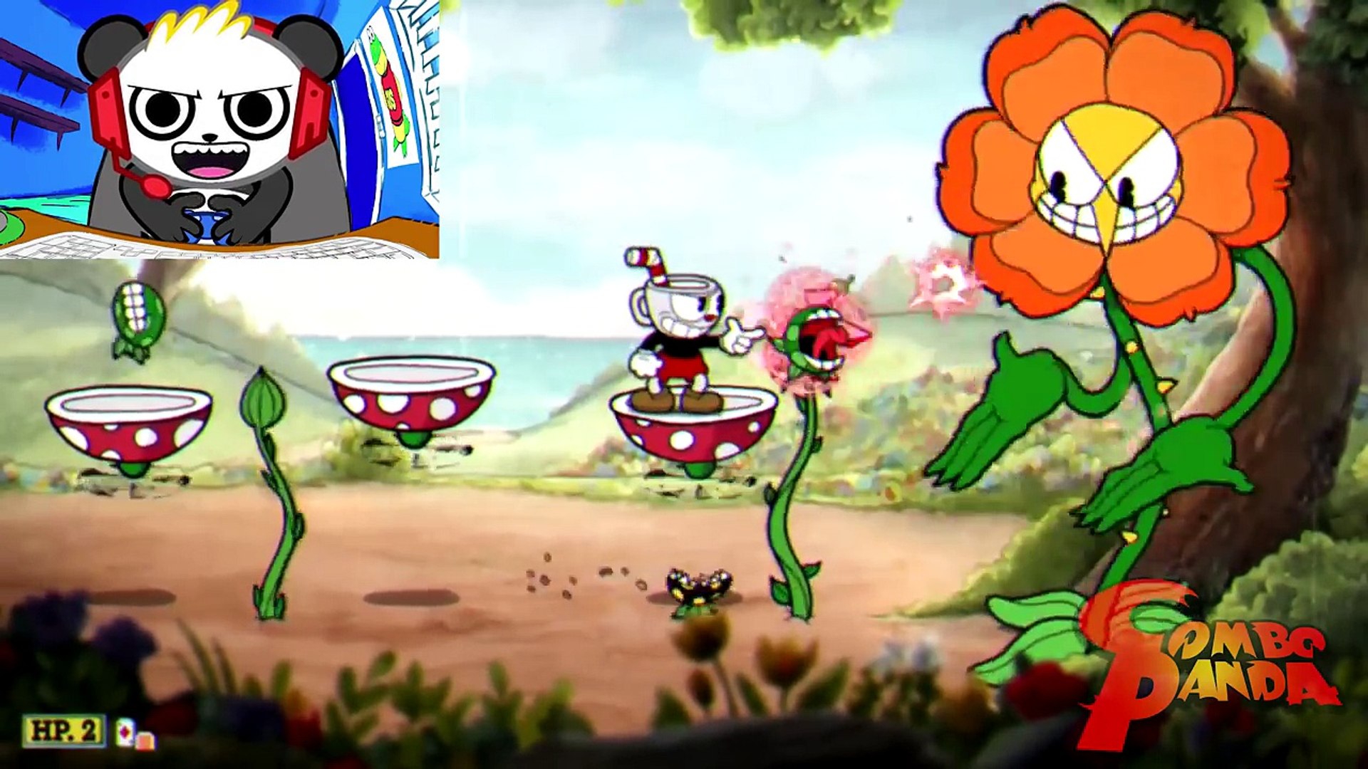 ⁣CUPHEAD Episode 2 Halloween Trick or Treat Challenge Let's Play Steam Game with Combo Panda-nR5