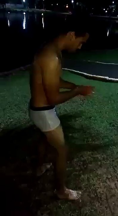 A man getting fire real